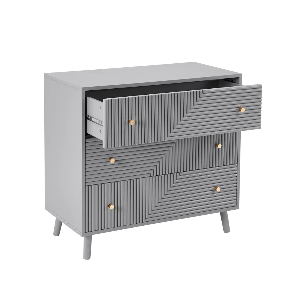 Dora 3 Drawer Chest - Light Grey
