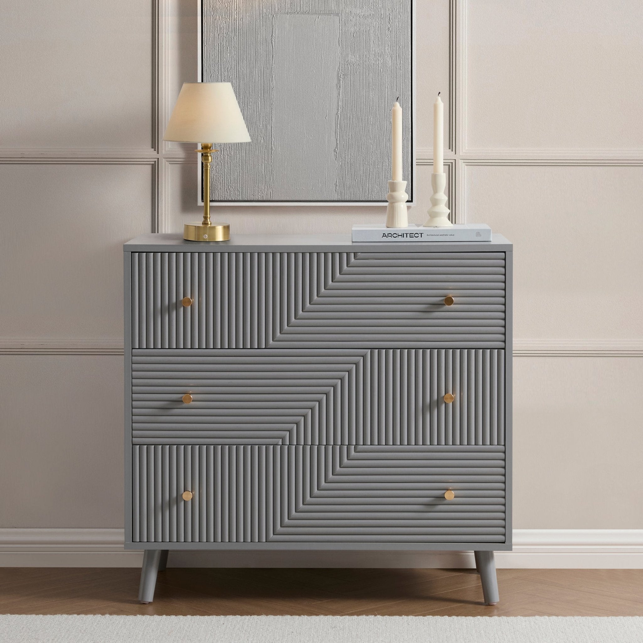 Dora 3 Drawer Chest - Light Grey