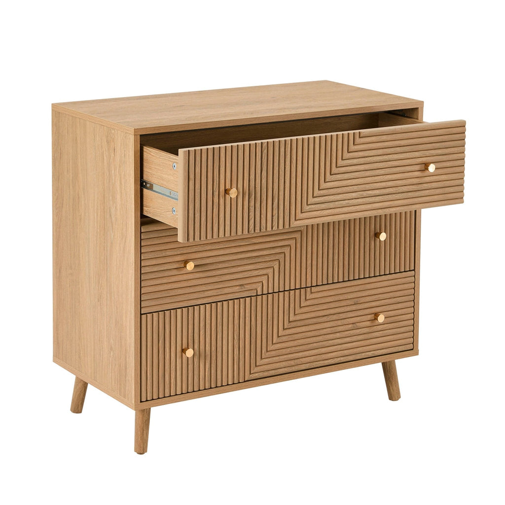 Dora 3 Drawer Chest - Light Wood