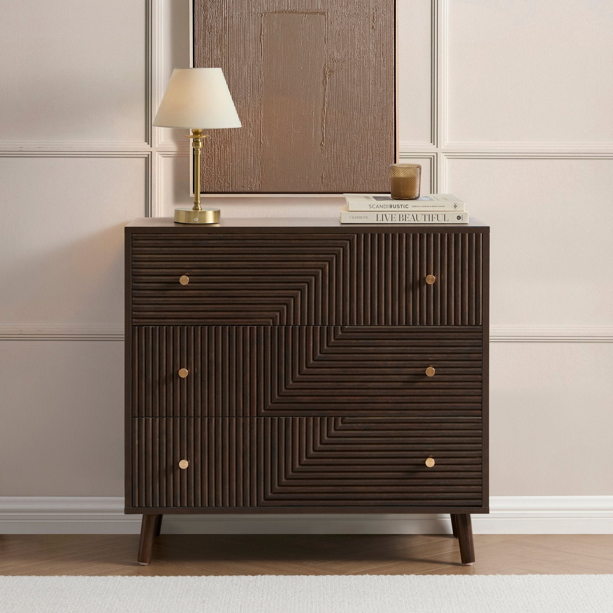Dora 3 Drawer Chest - Walnut