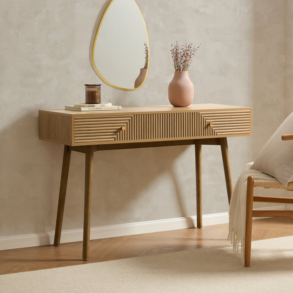 Dora Dressing Table Console - Light Wood