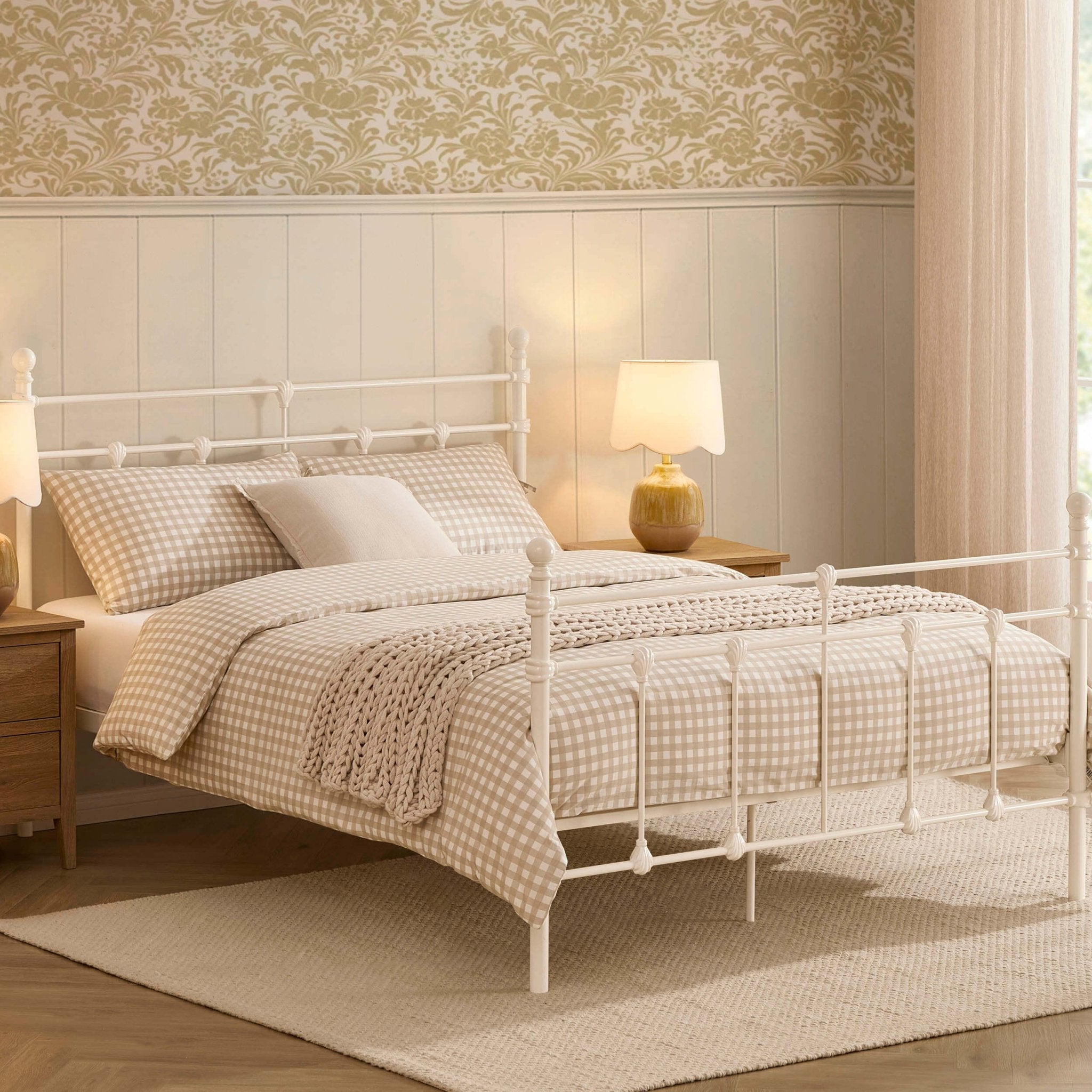 Dorset Metal Bed Frame - White