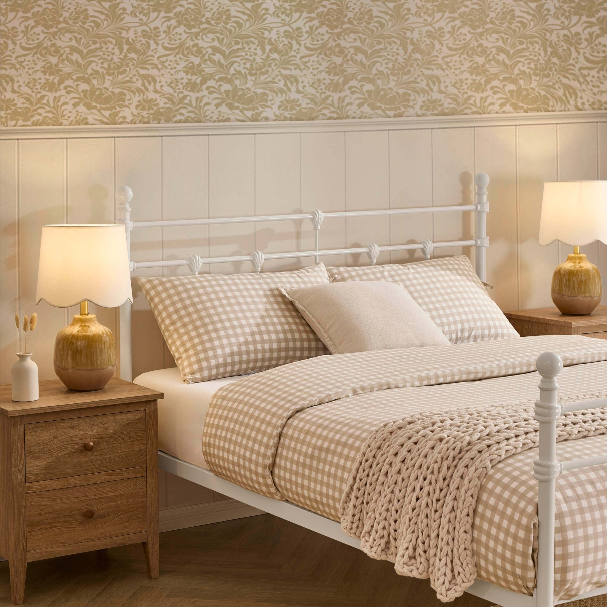 Dorset Metal Bed Frame - White