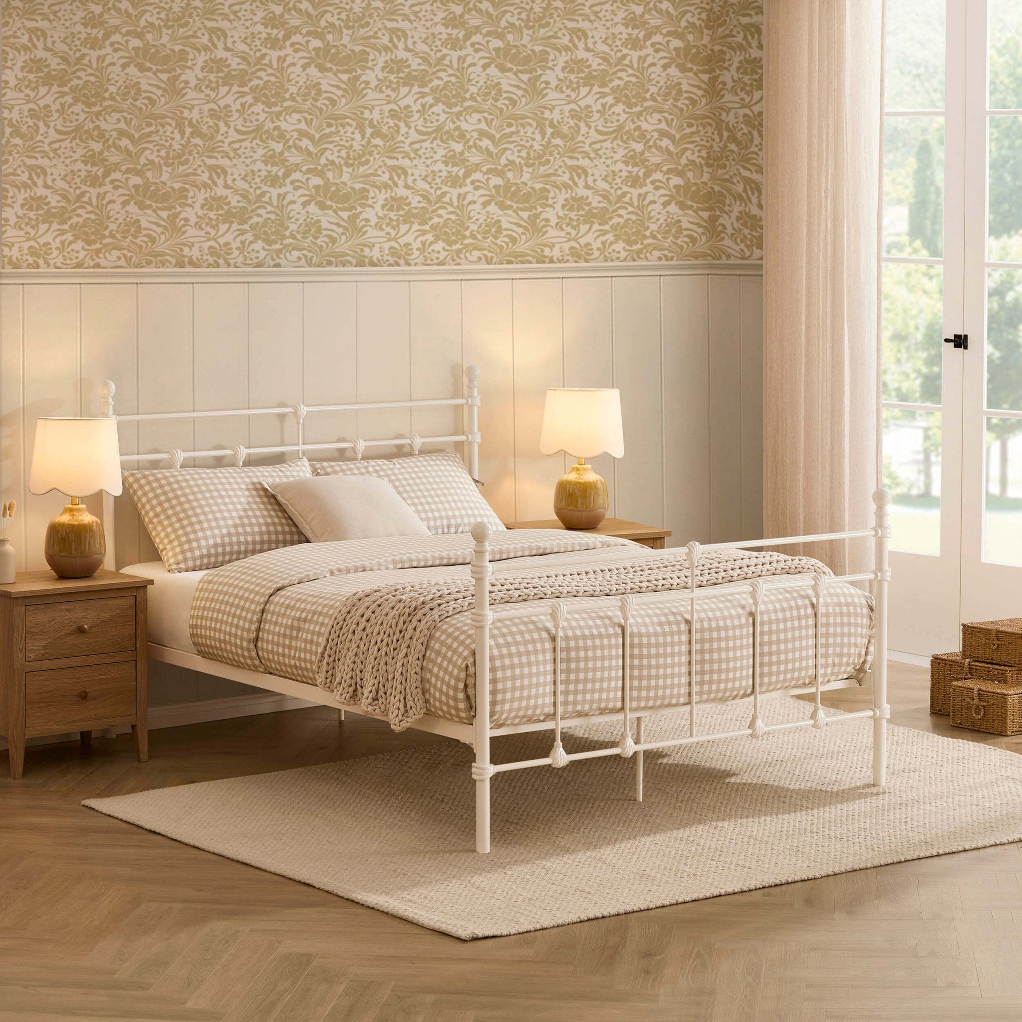 Dorset Metal Bed Frame - White