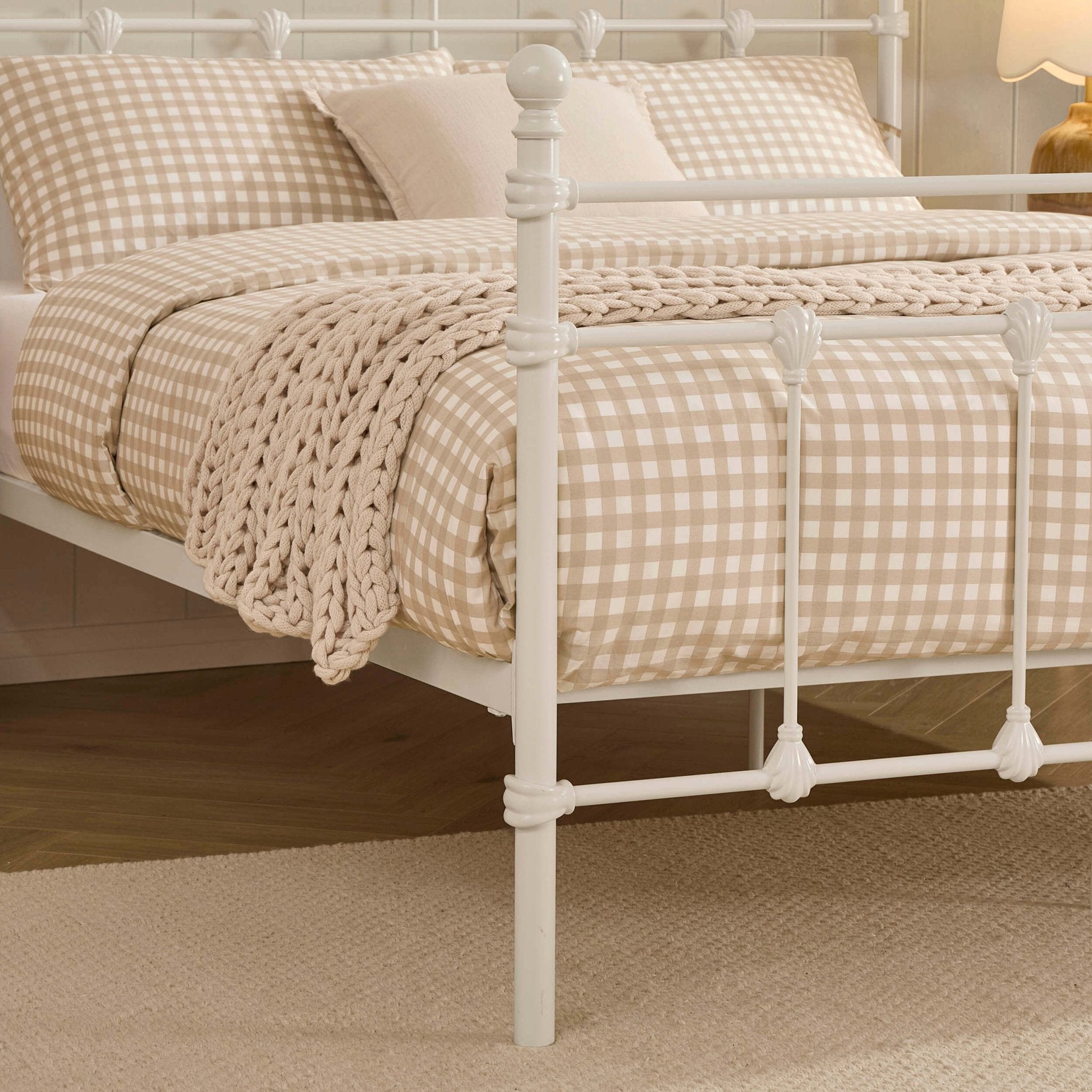 Dorset Metal Bed Frame - White