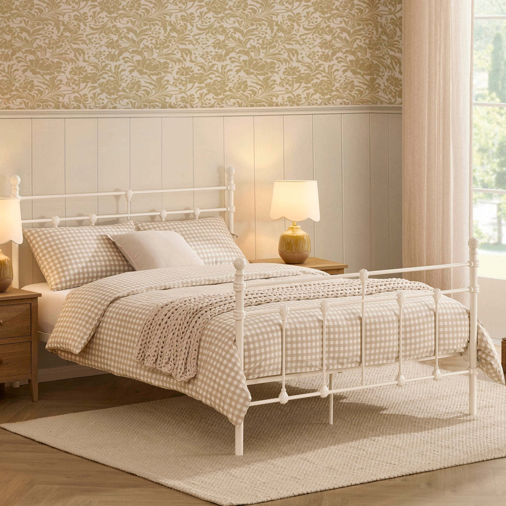 Dorset Metal Bed Frame - White