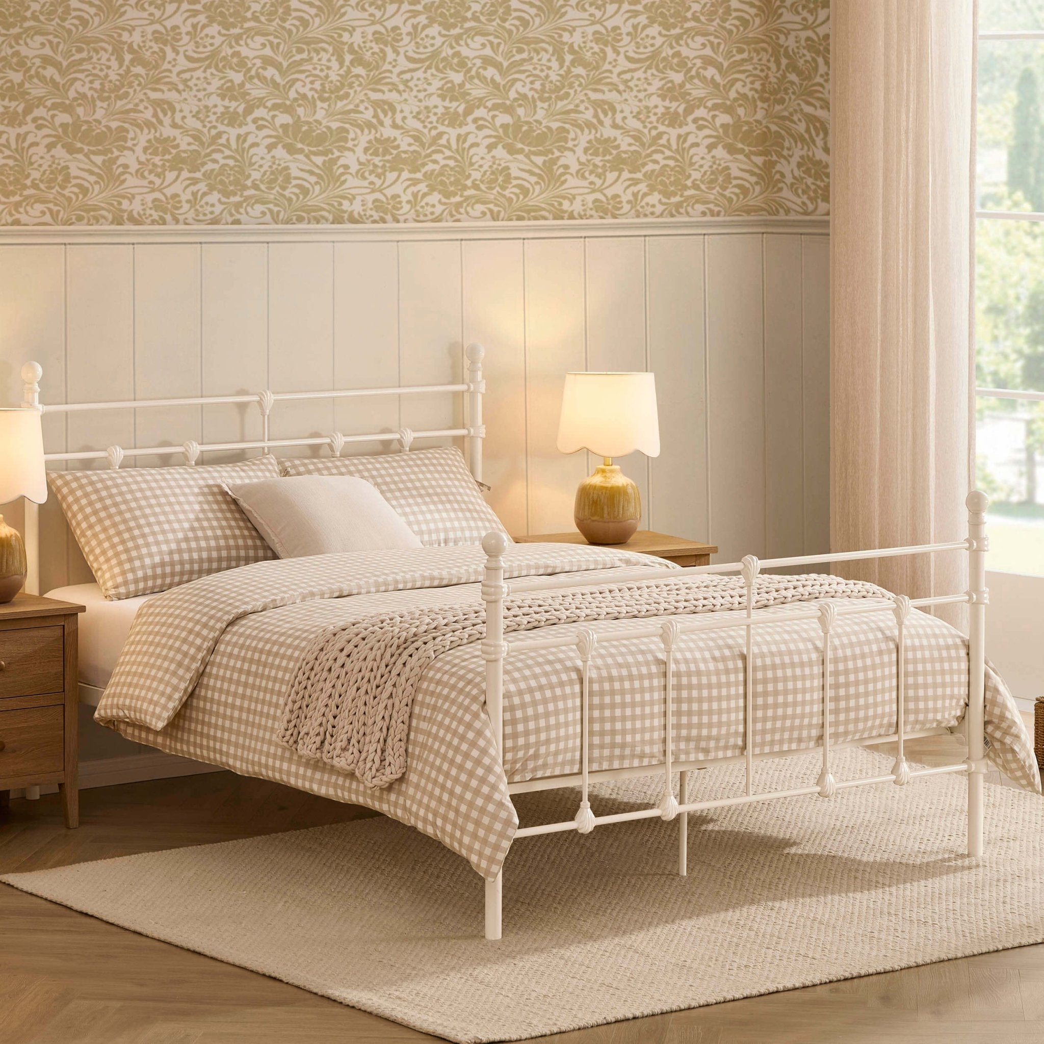 Dorset Metal Bed Frame - White