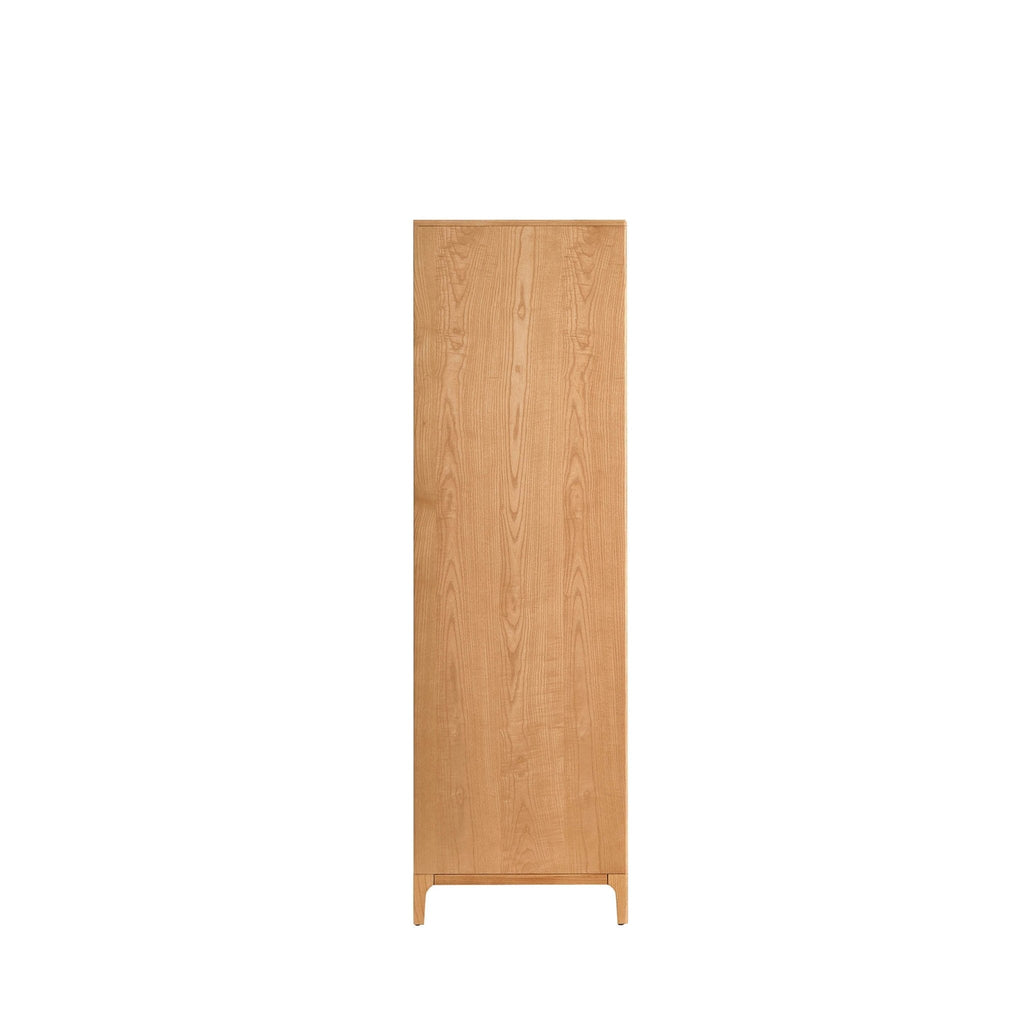 Elena Ash 2 Door Wardrobe with Drawers - Light Wood