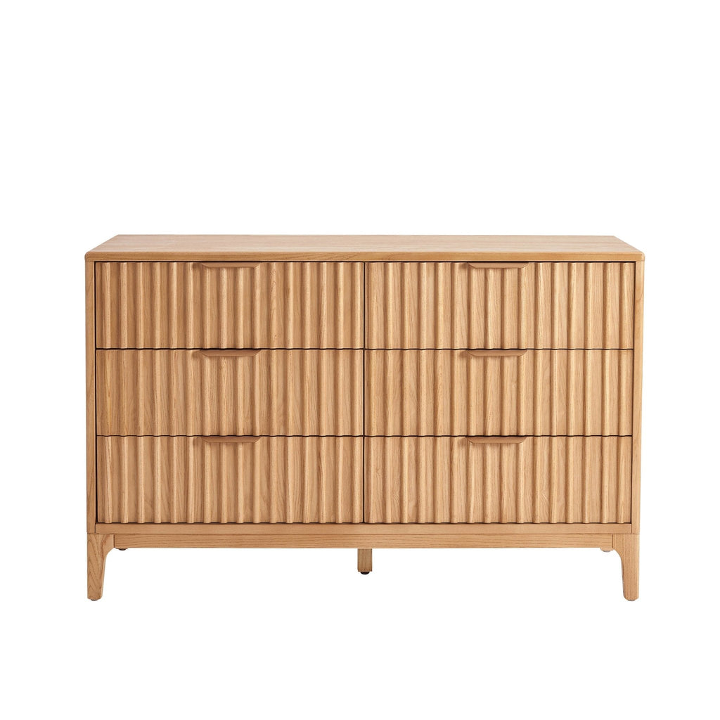 Elena Ash 6 Drawer Chest - Light Wood