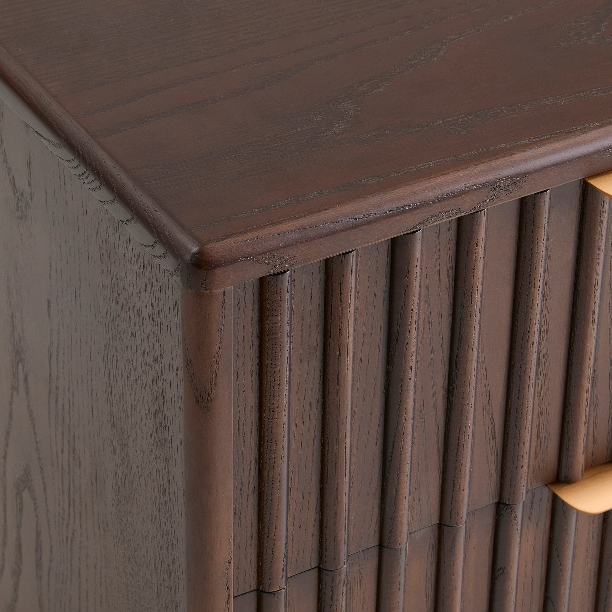 Elena Ash 2 Drawer Bedside Table - Walnut