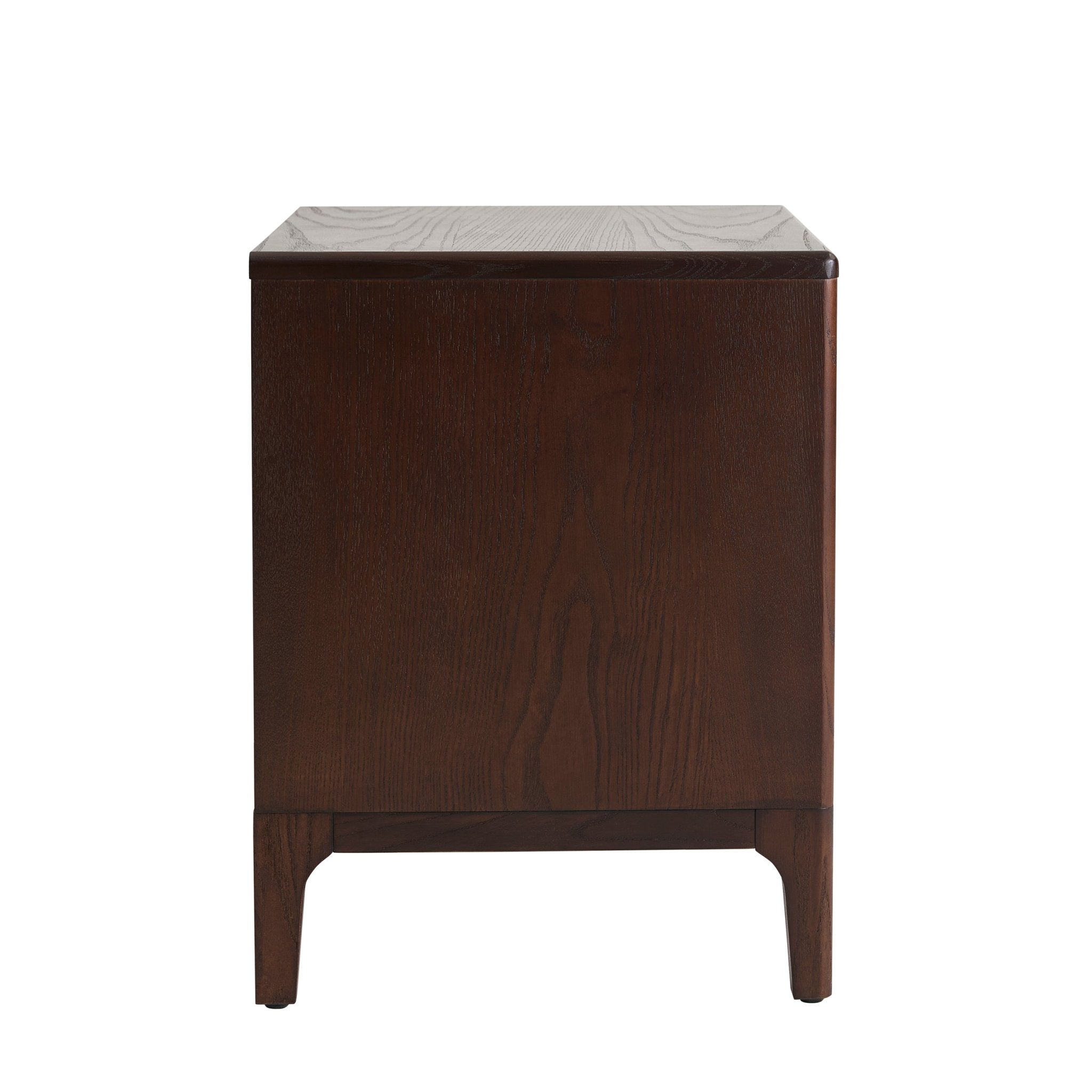Elena Ash 2 Drawer Bedside Table - Walnut