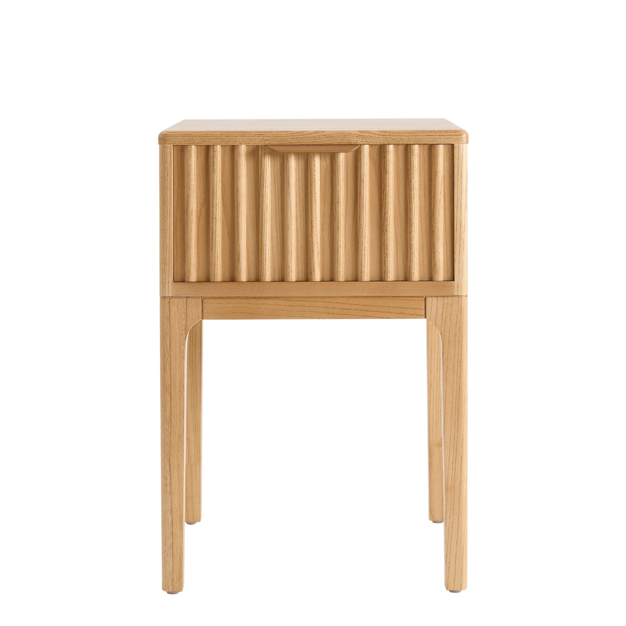 Elena Ash 1 Drawer Nightstand - Light Wood