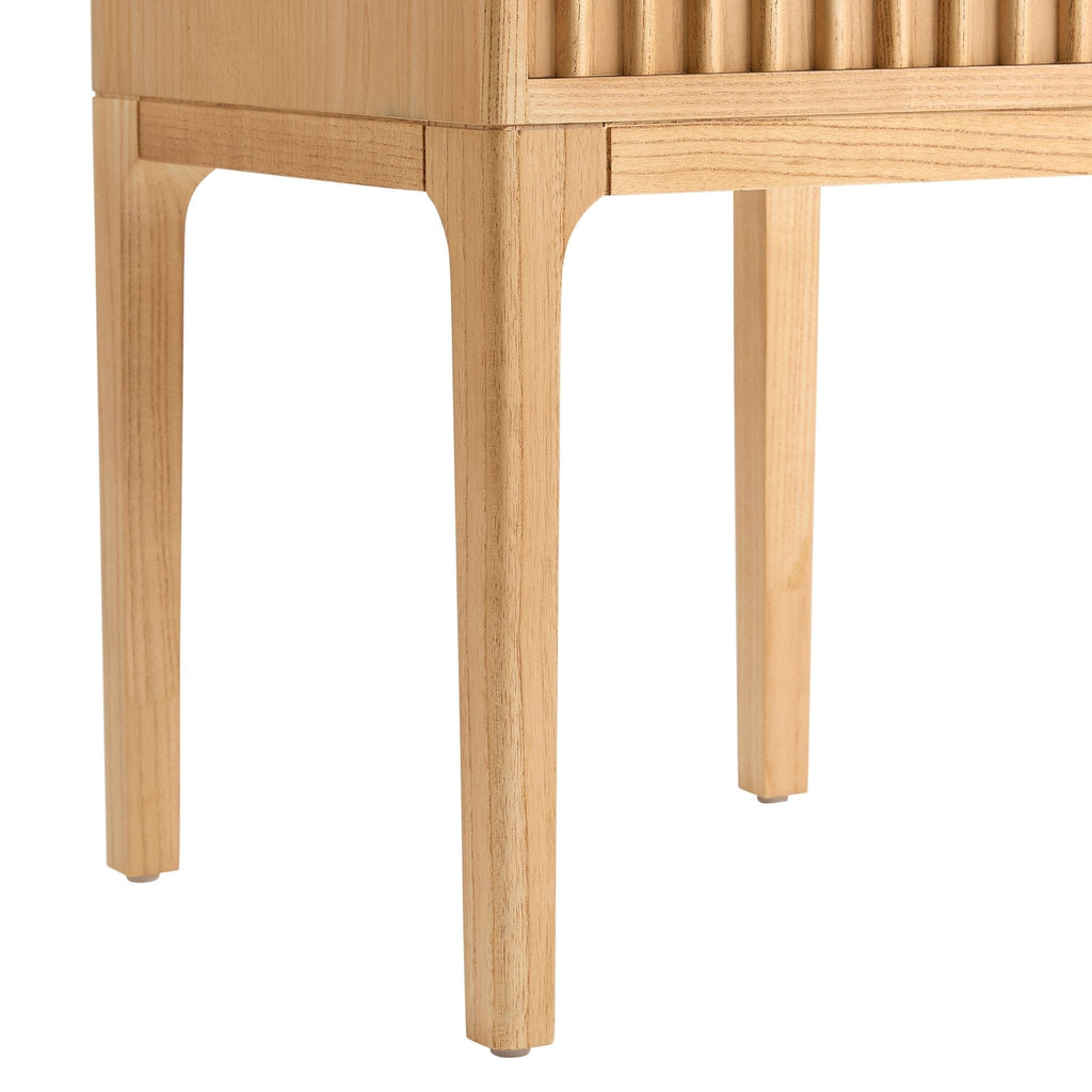 Elena Ash 1 Drawer Nightstand - Light Wood