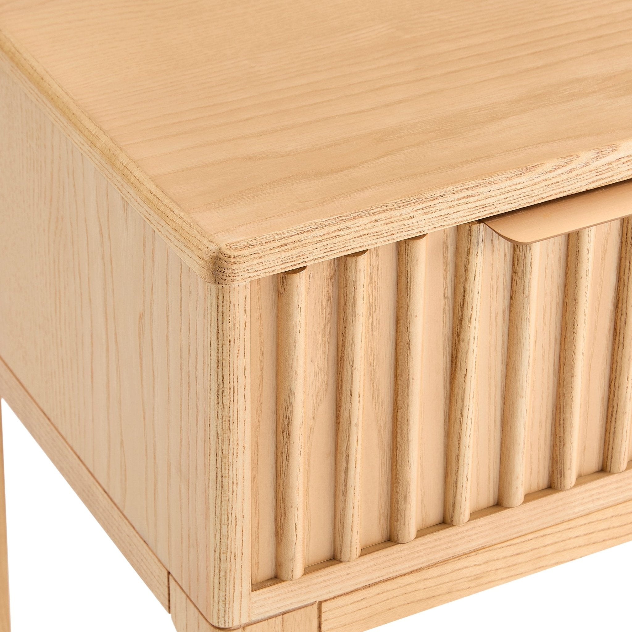 Elena Ash 1 Drawer Nightstand - Light Wood