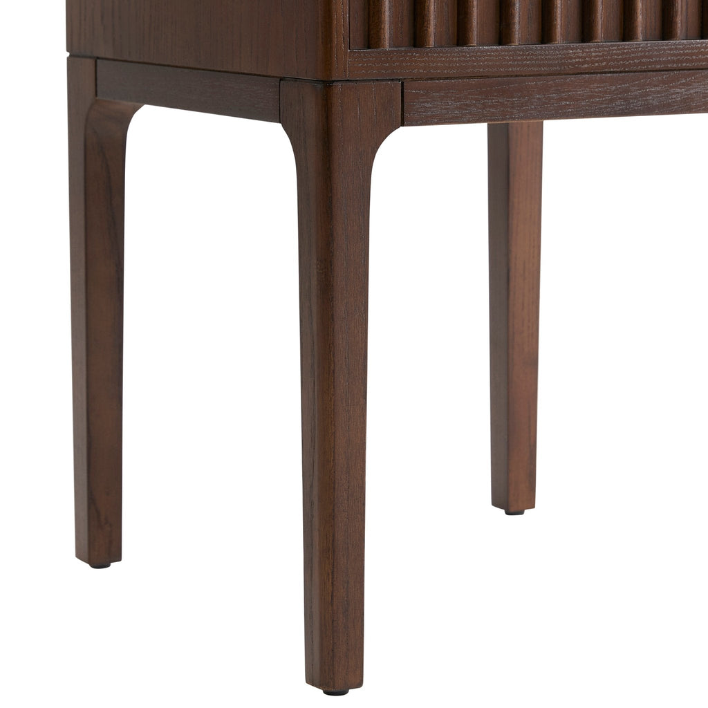 Elena Ash 1 Drawer Nightstand - Walnut