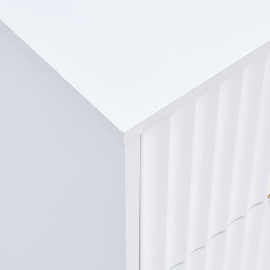 Evie 2 Drawer Bedside Table - Warm White