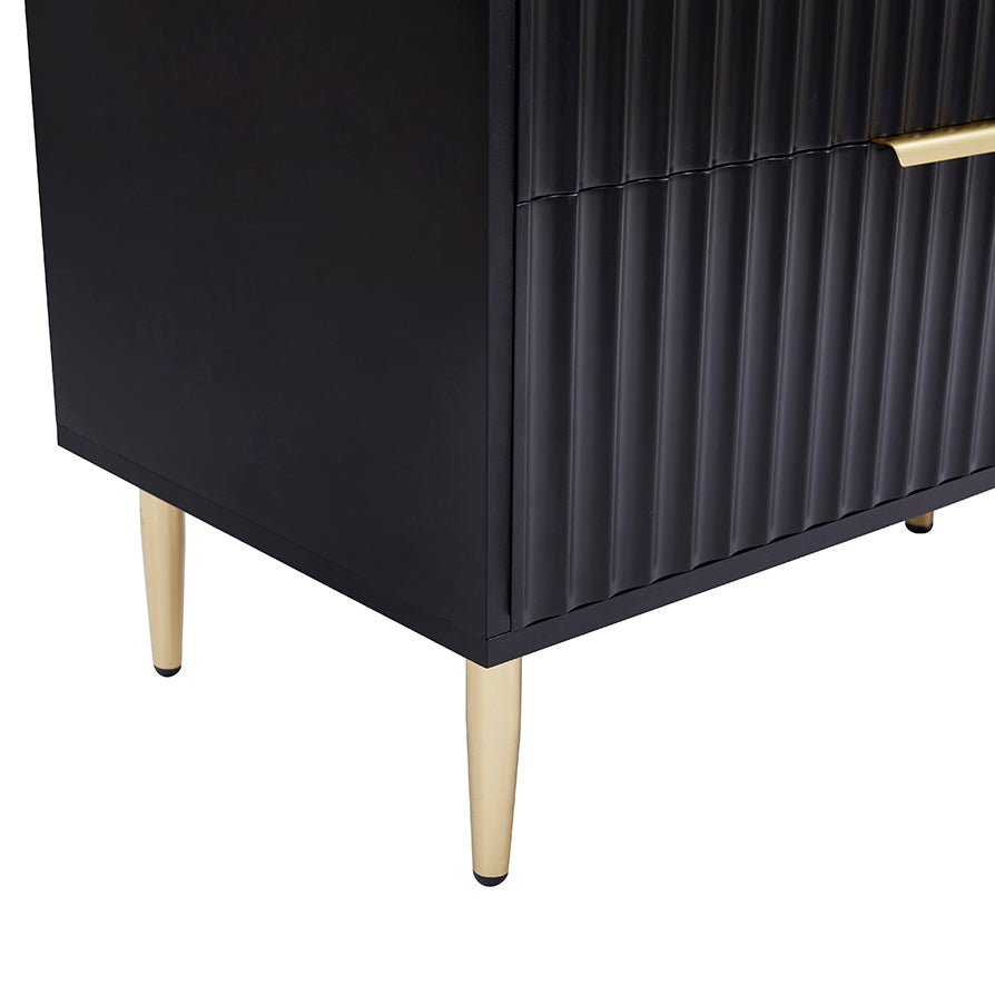 Evie 6 Drawer Chest - Black