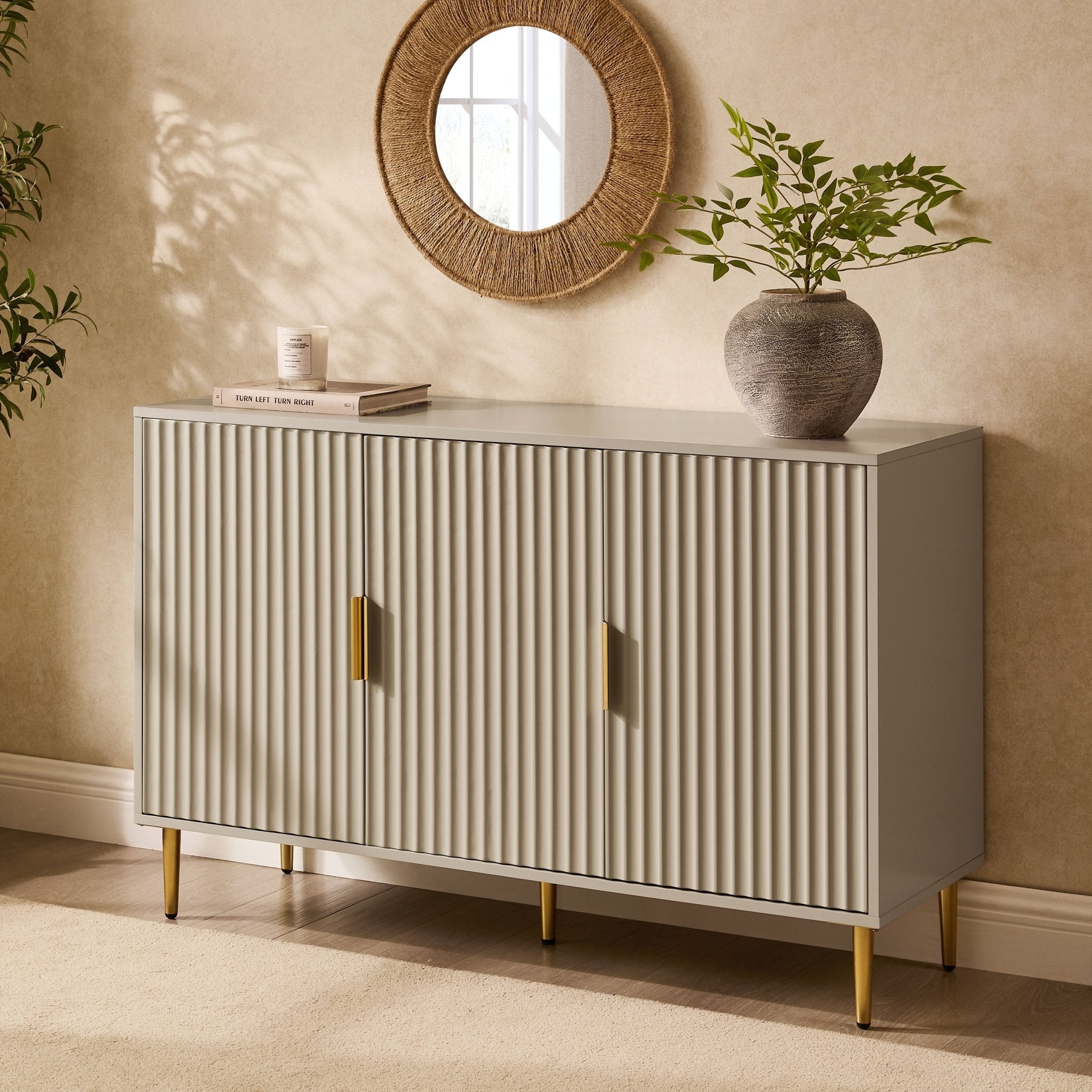 Evie Large Sideboard - Taupe