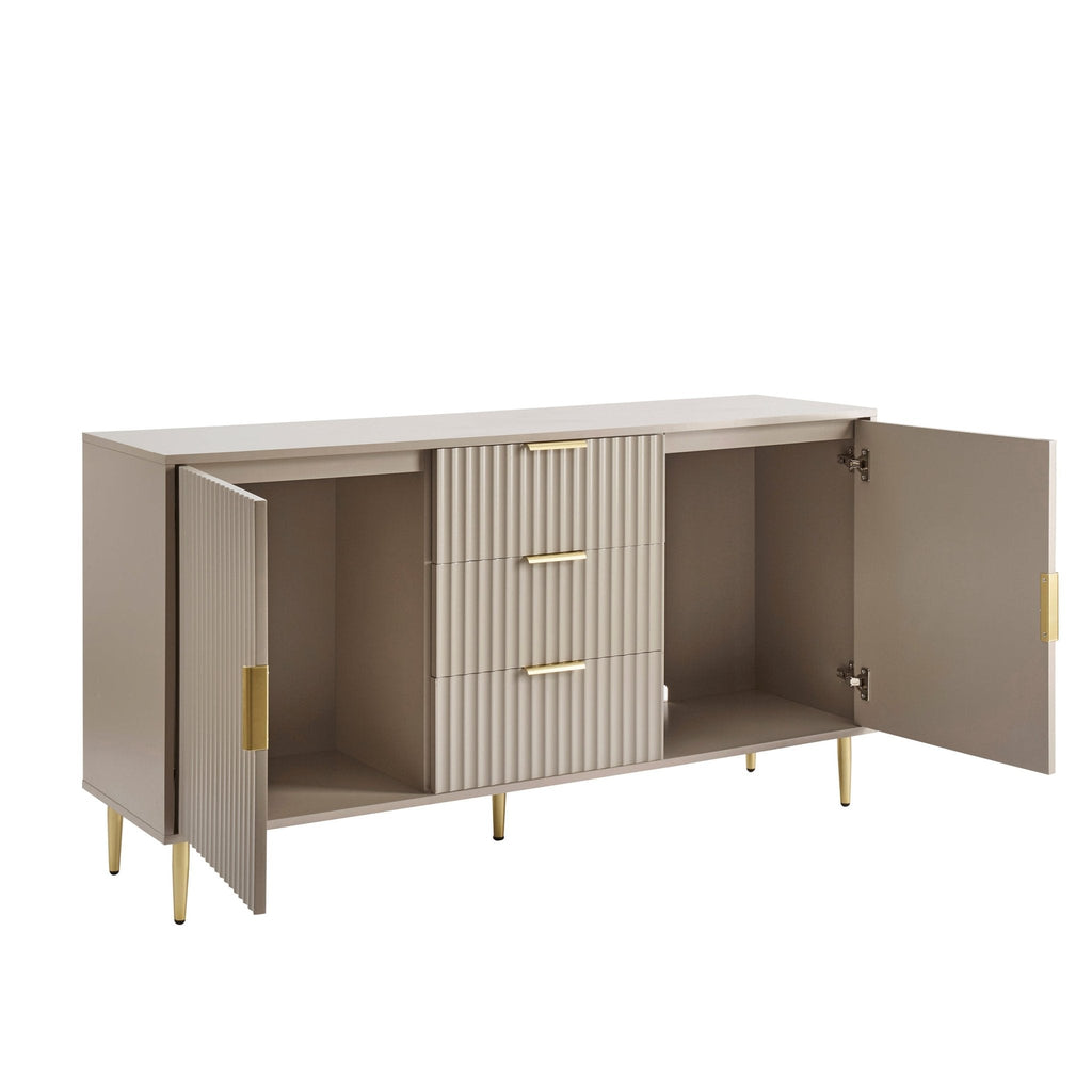 Evie Sideboard with Drawers - Taupe
