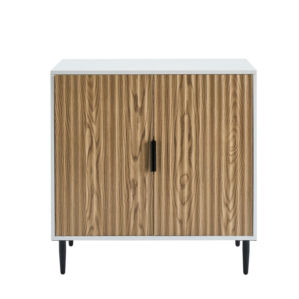 Evie Small Sideboard - White/Wood Effect