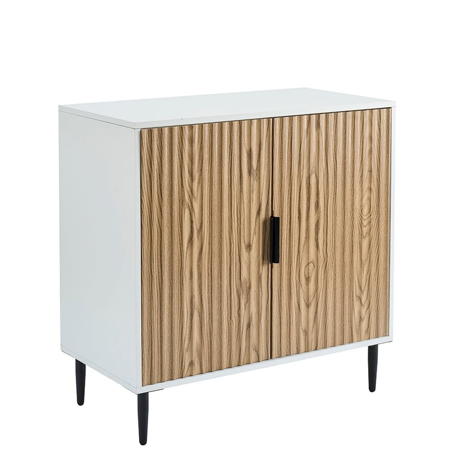 Evie Small Sideboard - White/Wood Effect