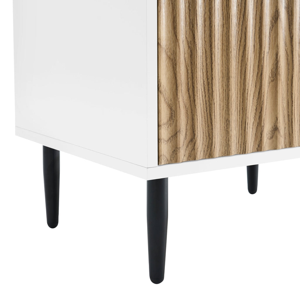 Evie Small Sideboard - White/Wood Effect