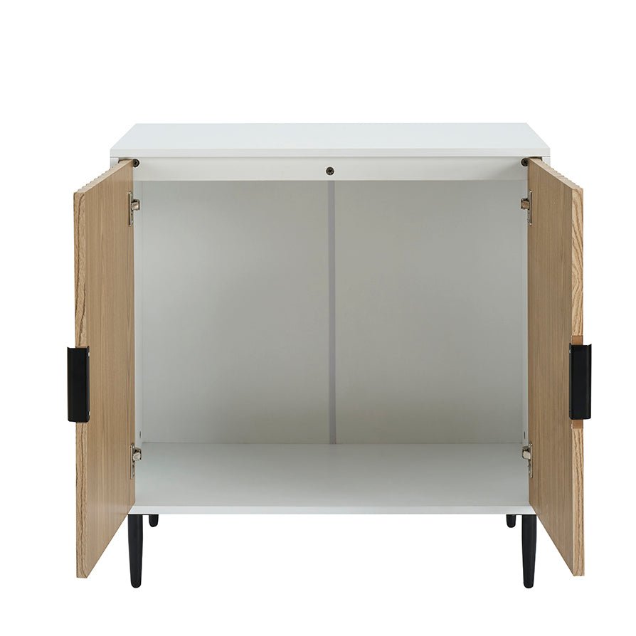 Evie Small Sideboard - White/Wood Effect