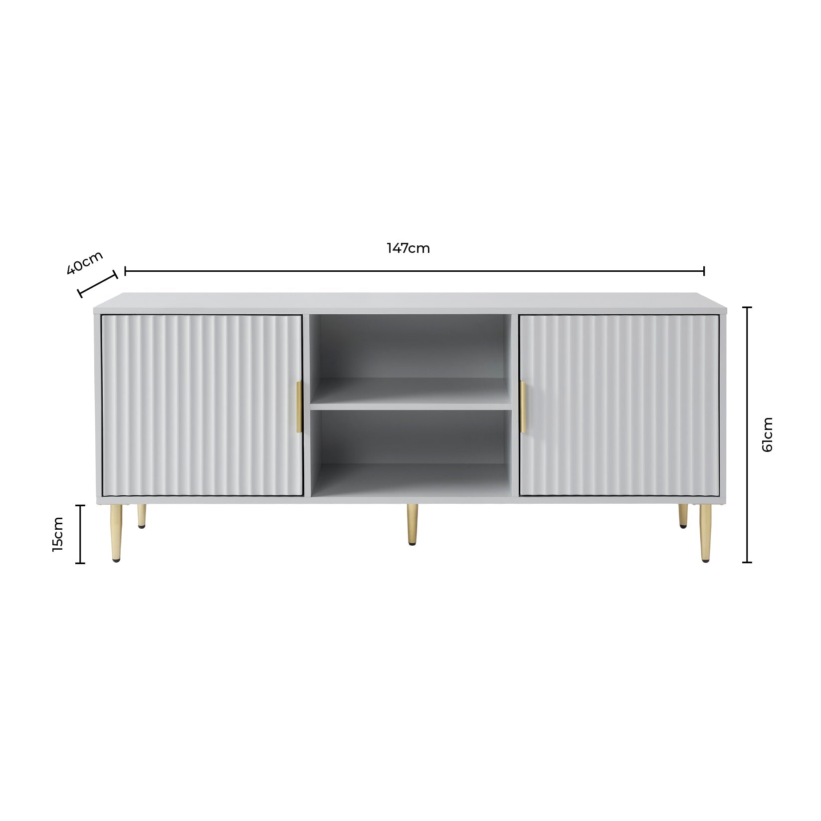 Evie TV Unit for TVs up to 65" - Black