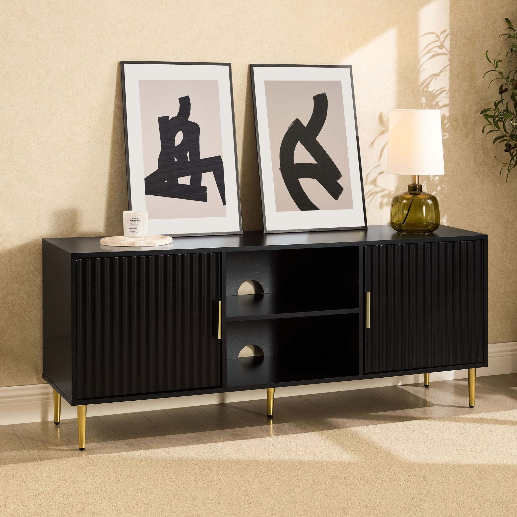 Evie TV Unit for TVs up to 65" - Black