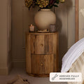 Finley  Mango Wood 2 Drawer Bedside Table - Natural