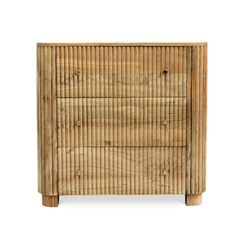Finley Mango Wood 3 Drawer Chest - Natural