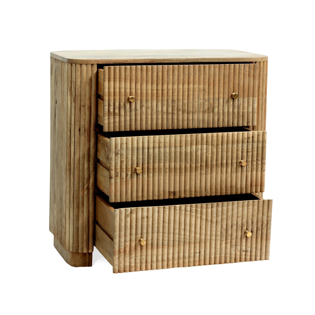 Finley Mango Wood 3 Drawer Chest - Natural