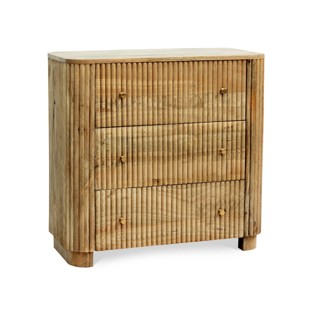 Finley Mango Wood 3 Drawer Chest - Natural