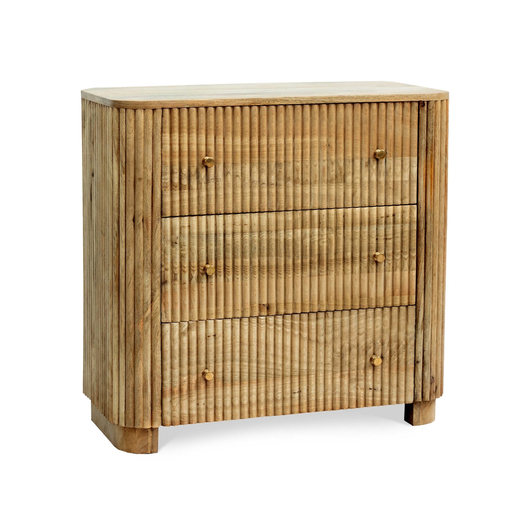 Finley Mango Wood 3 Drawer Chest - Natural