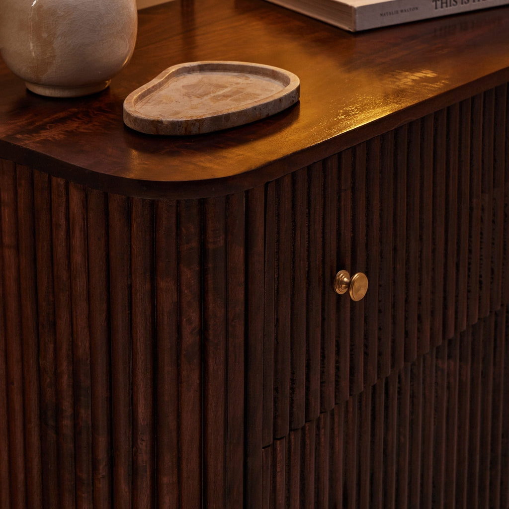 Finley Mango Wood 3 Drawer Chest - Walnut