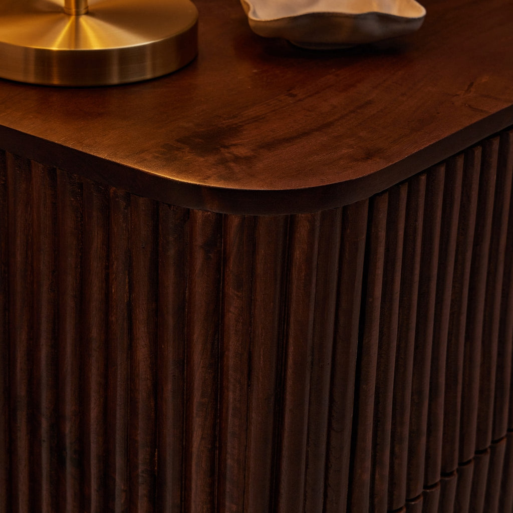 Finley Mango Wood 6 Drawer Chest - Walnut