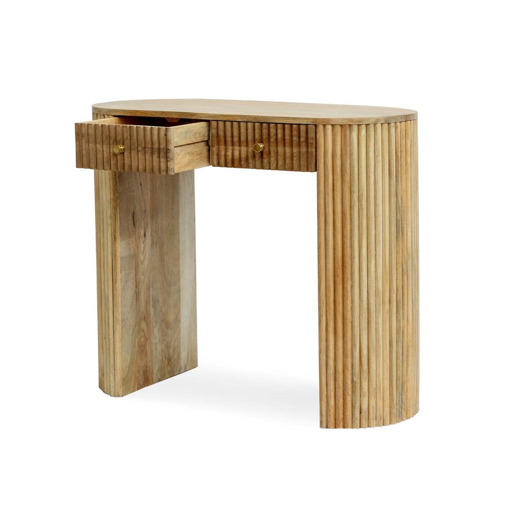 Finley Mango Wood Dressing Table Console - Natural