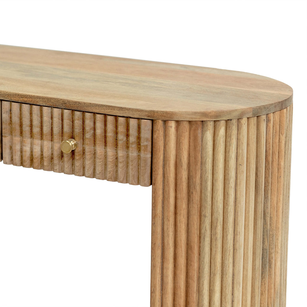 Finley Mango Wood Dressing Table Console - Natural