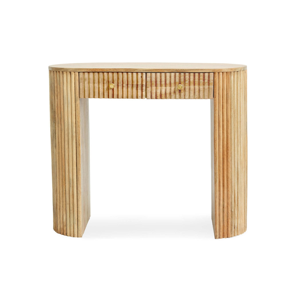 Finley Mango Wood Dressing Table Console - Natural