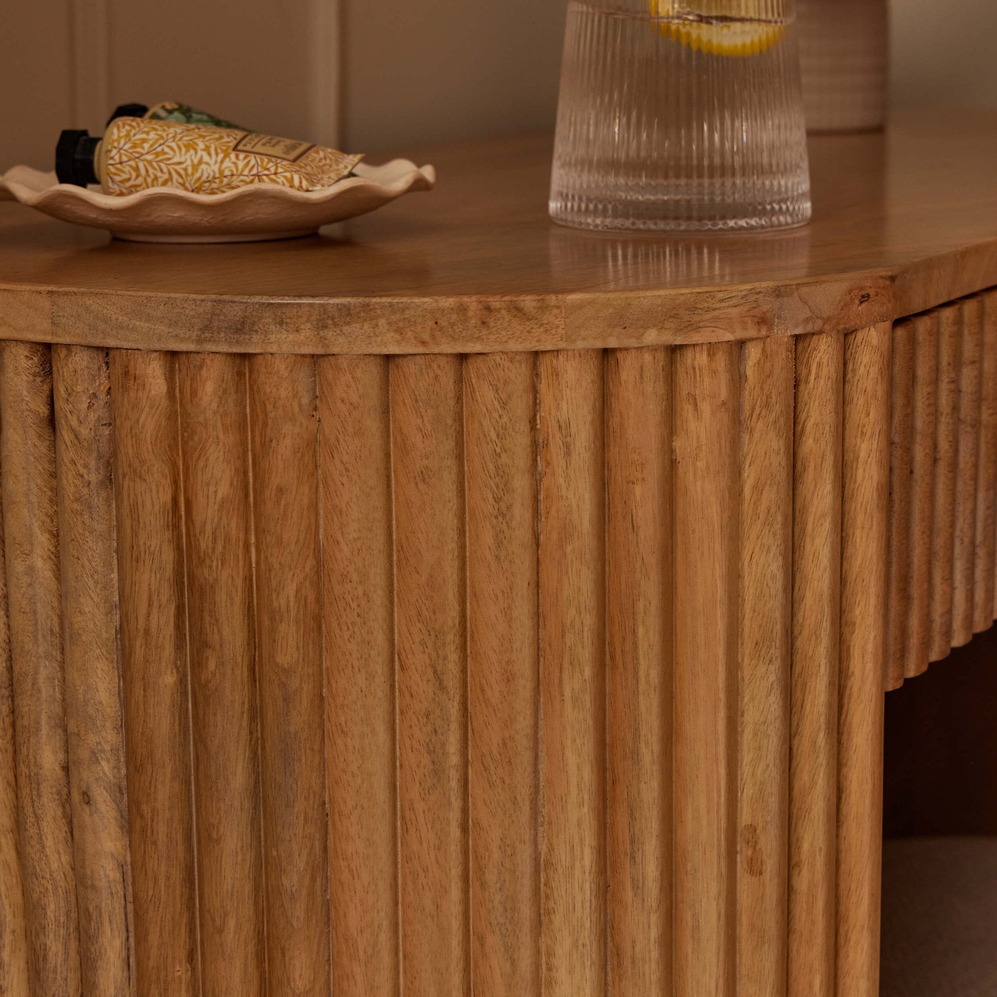 Finley Mango Wood Dressing Table Console - Natural