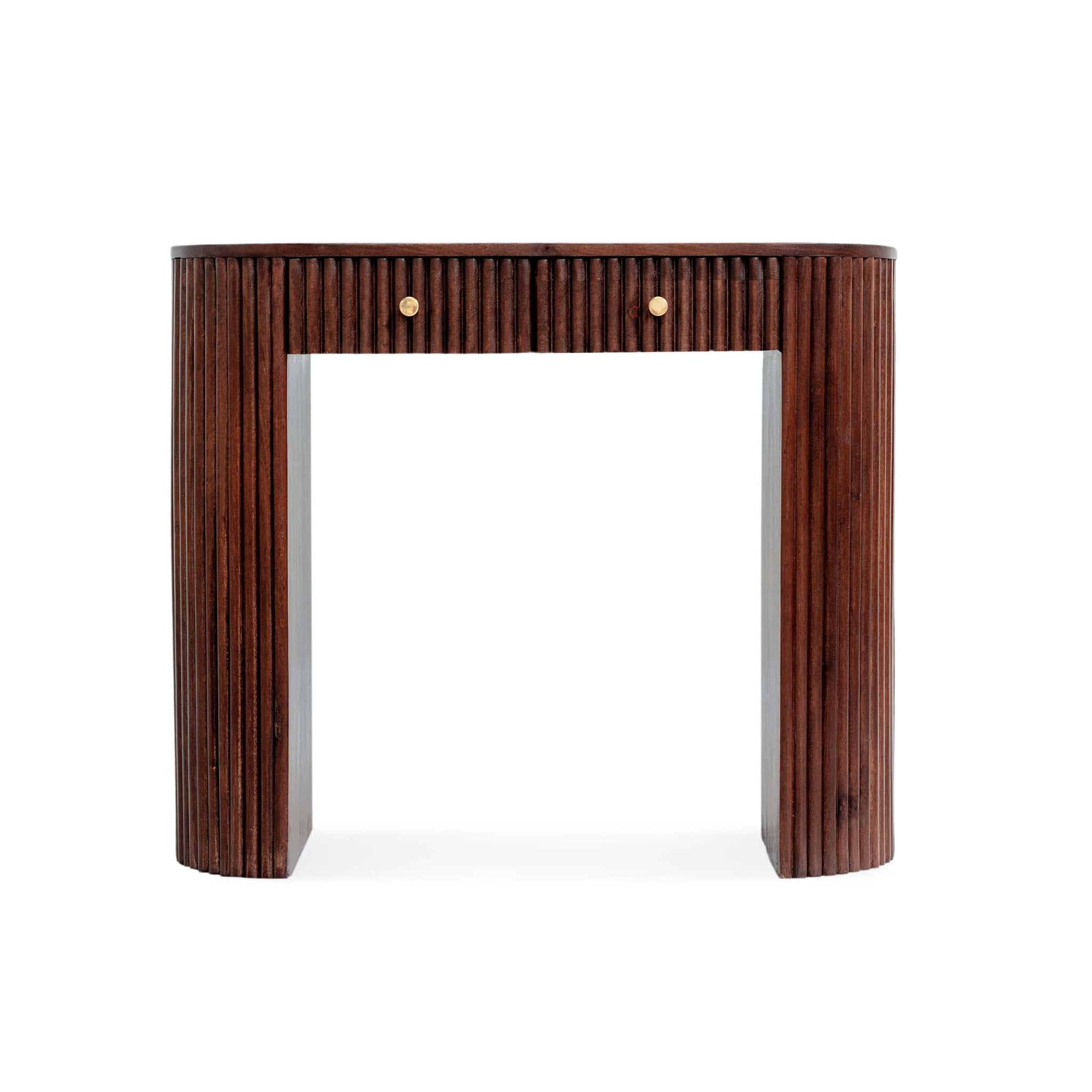 Finley Mango Wood Dressing Table Console - Walnut