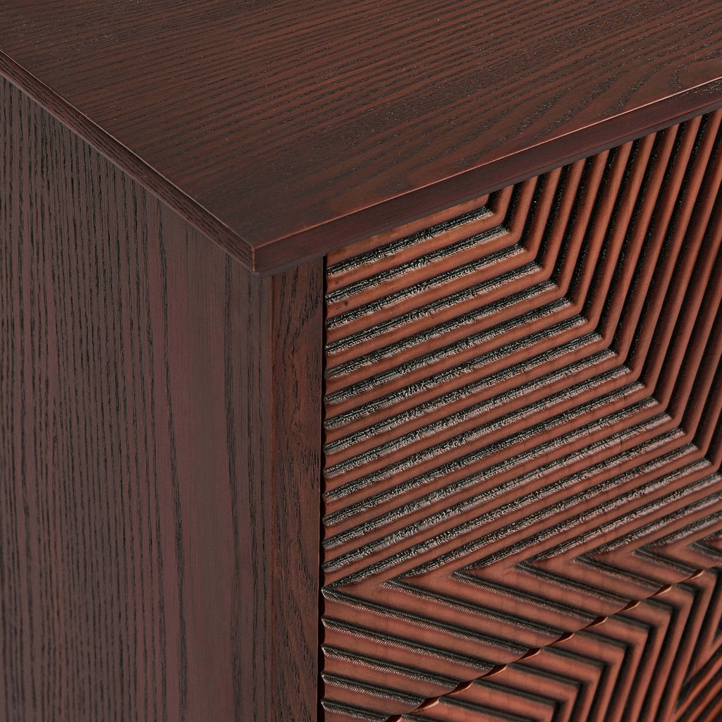 Georgie 2 Drawer Bedside Table - Mahogany