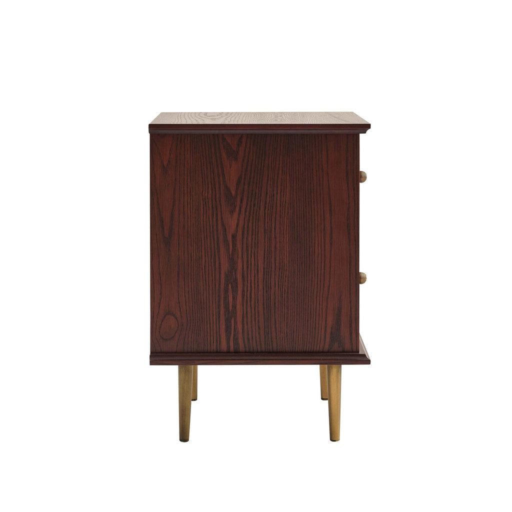 Georgie 2 Drawer Bedside Table - Mahogany