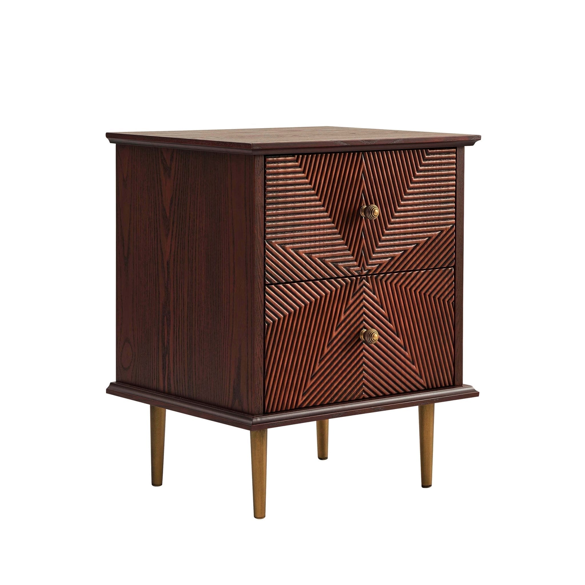 Georgie 2 Drawer Bedside Table - Mahogany