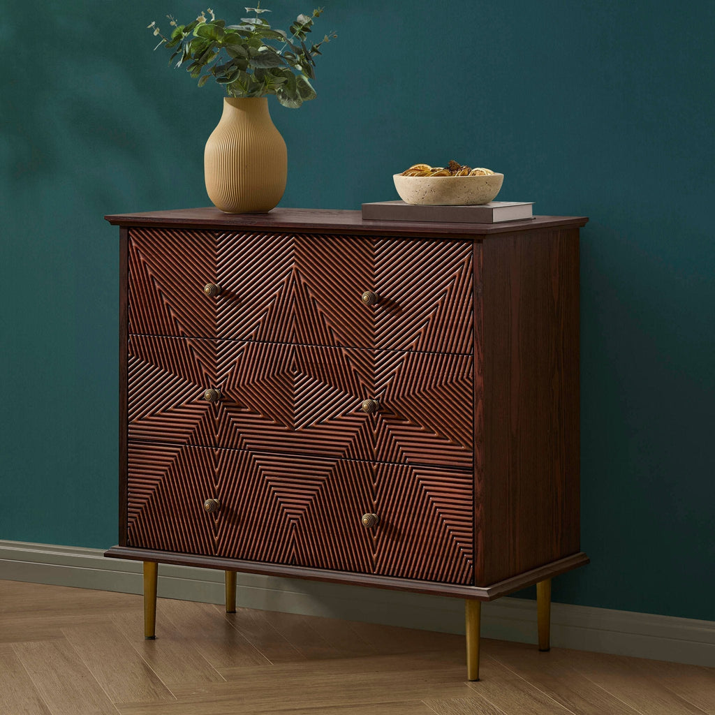 Georgie 3 Drawer Chest - Mahogany