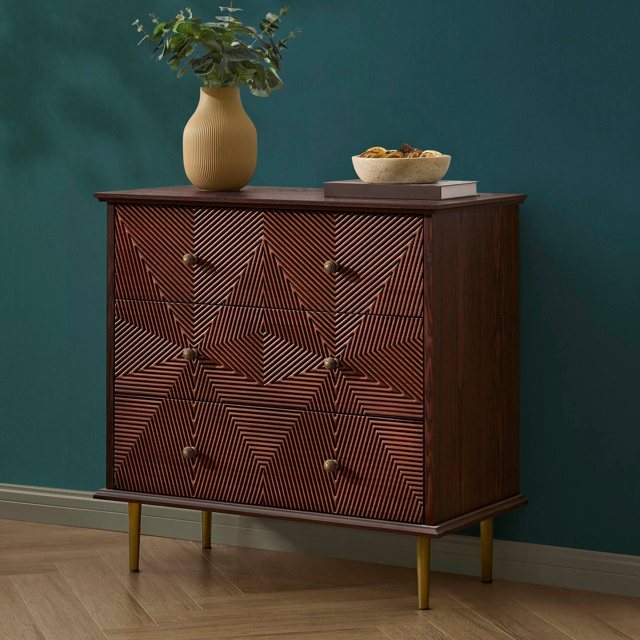 Georgie 3 Drawer Chest - Mahogany