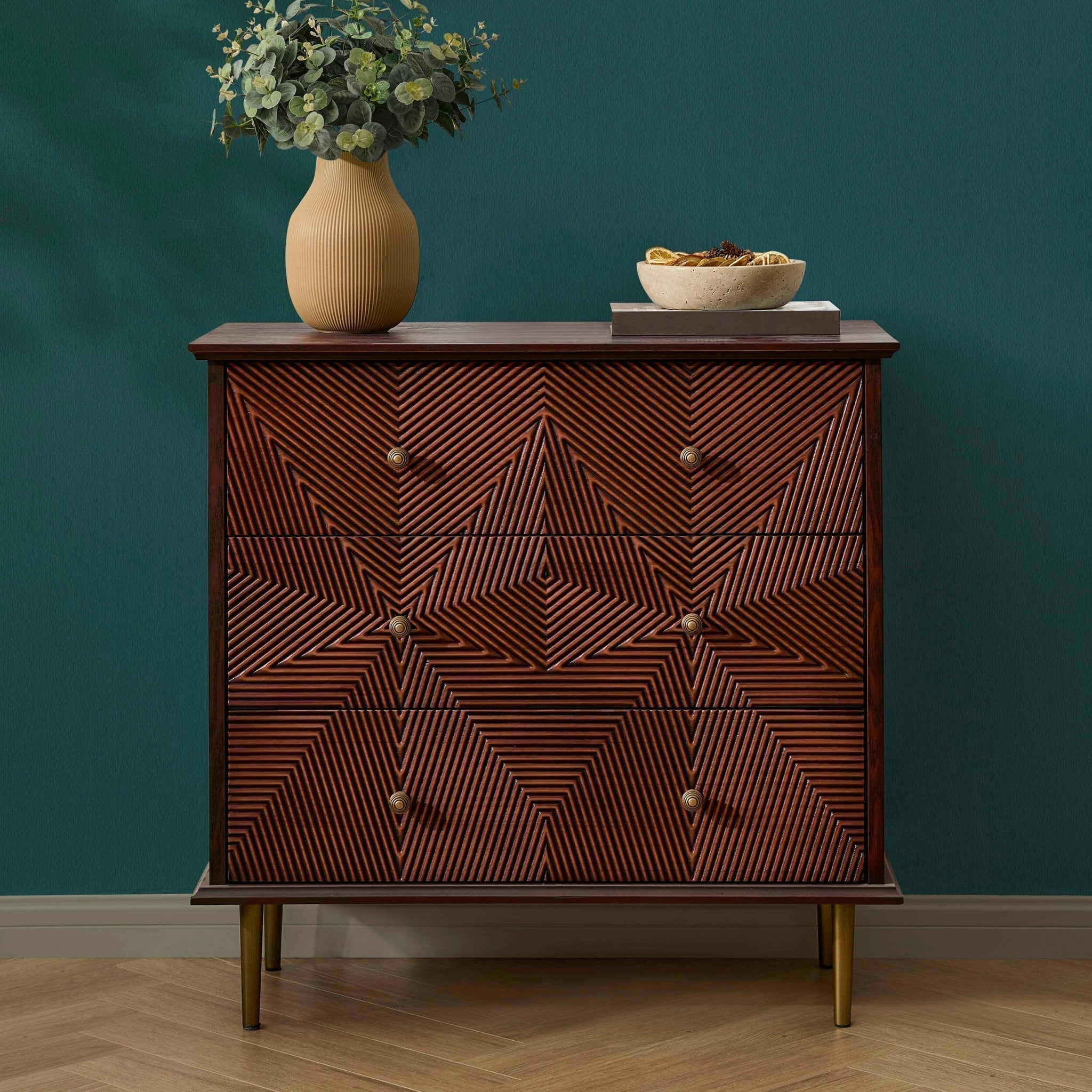 Georgie 3 Drawer Chest - Mahogany