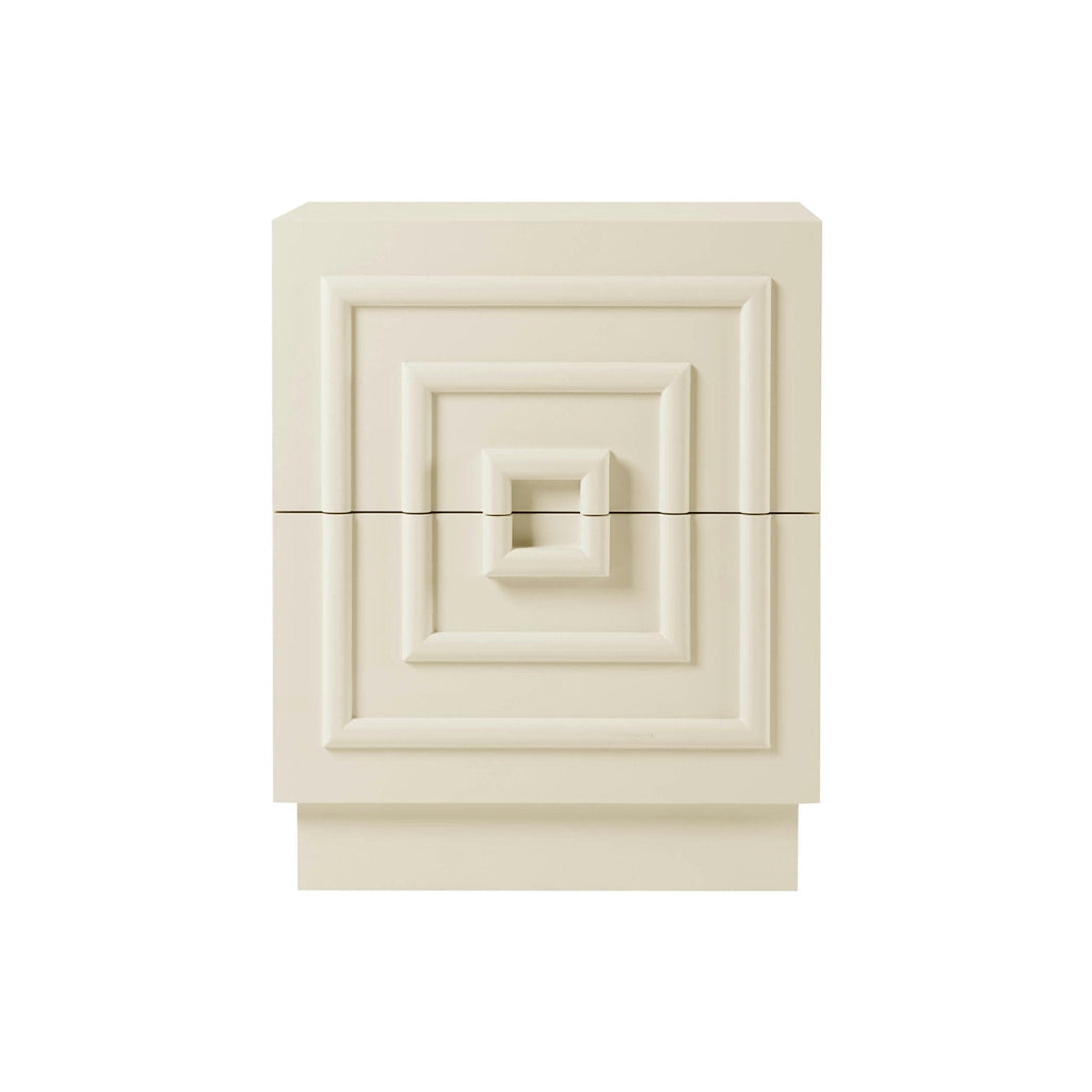 Harlow 2 Drawer Bedside Table - Cream