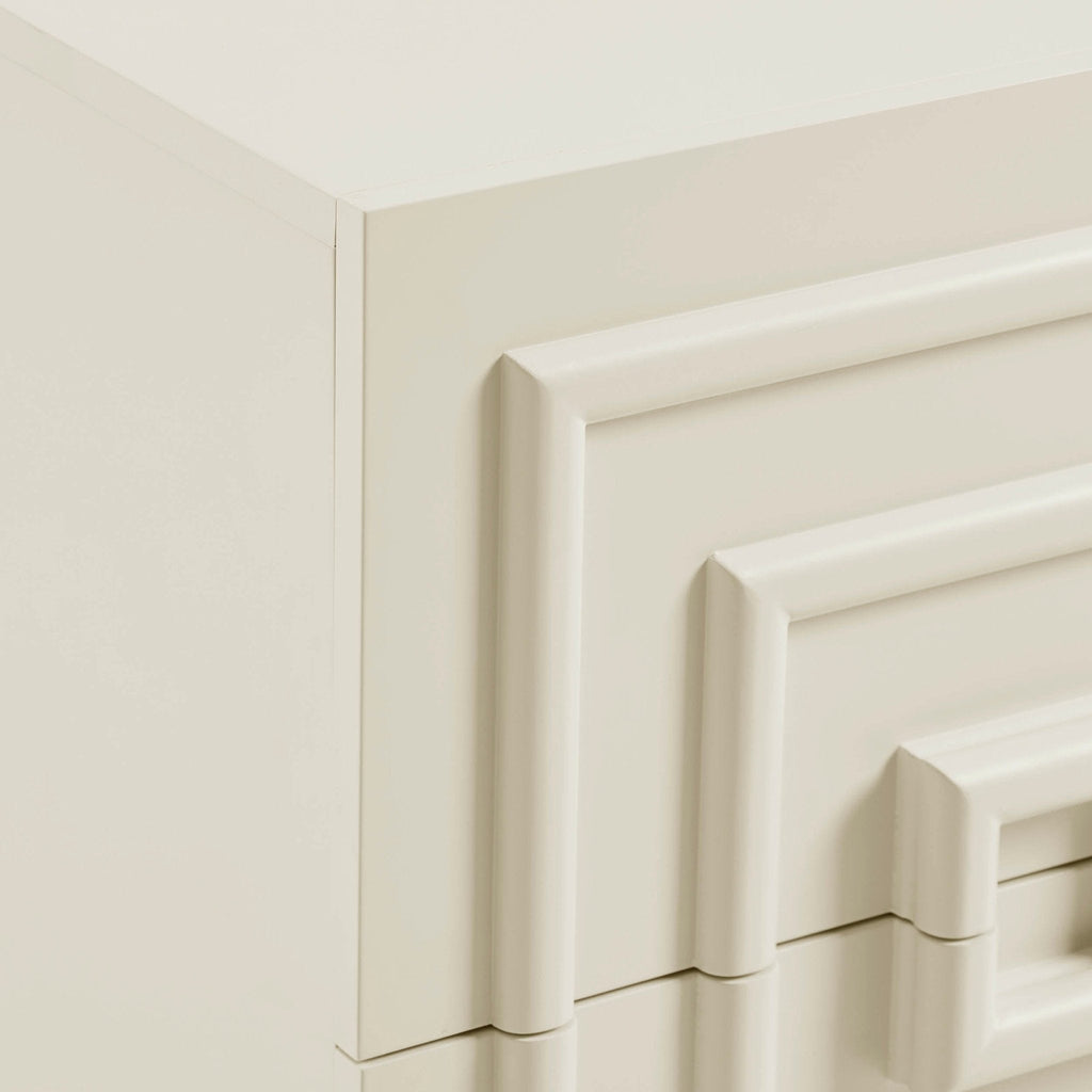 Harlow 2 Drawer Bedside Table - Cream