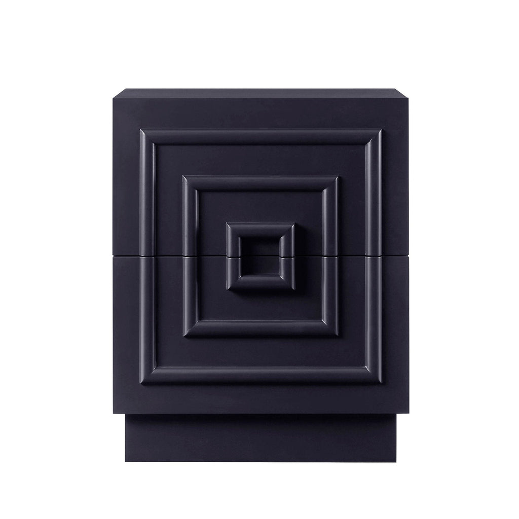 Harlow 2 Drawer Bedside Table - Midnight